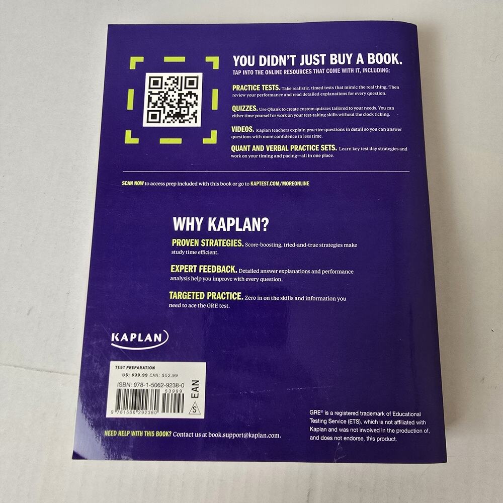 Kaplan: GRE Prep Plus 2024-2025: Your Ultimate Guide to GRE - Picture 2 of 2